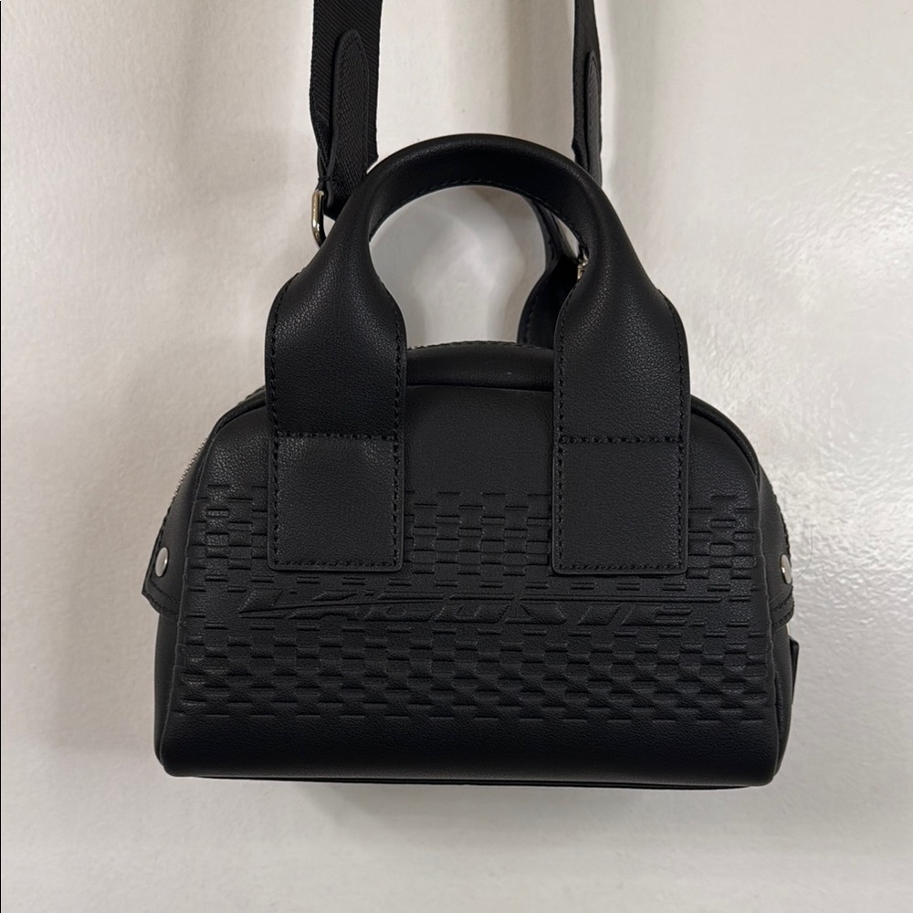 Lacoste Black Leather Crossbody Handbag